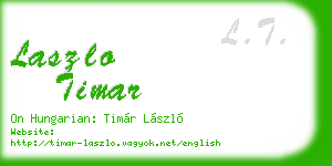 laszlo timar business card